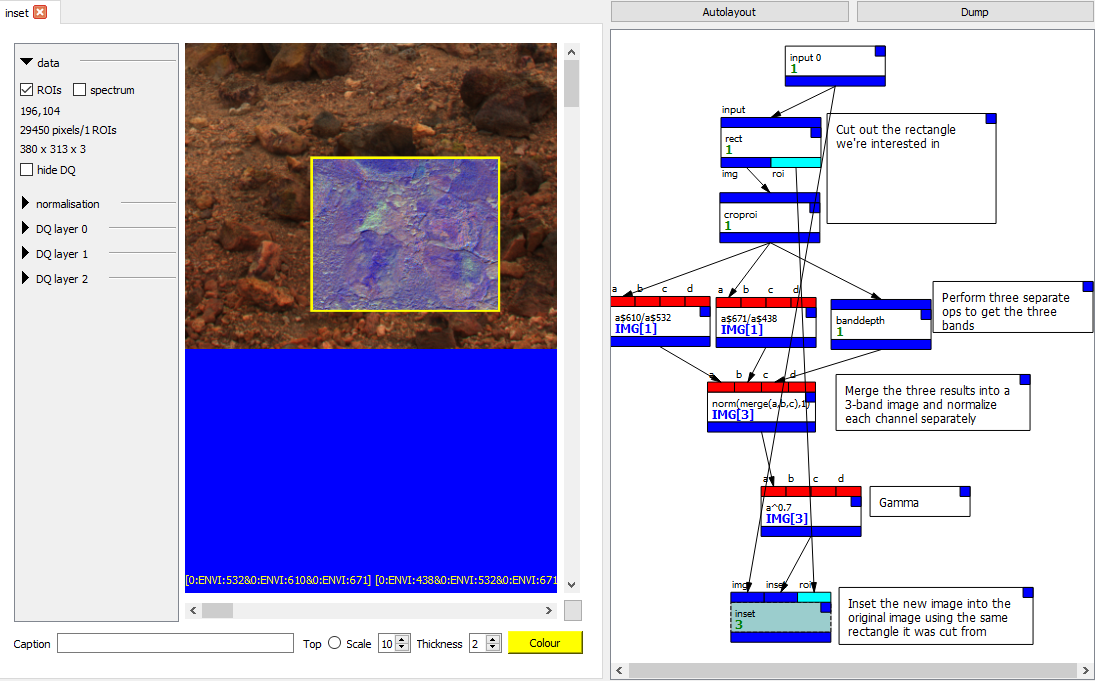 !Output of index node, and graph.